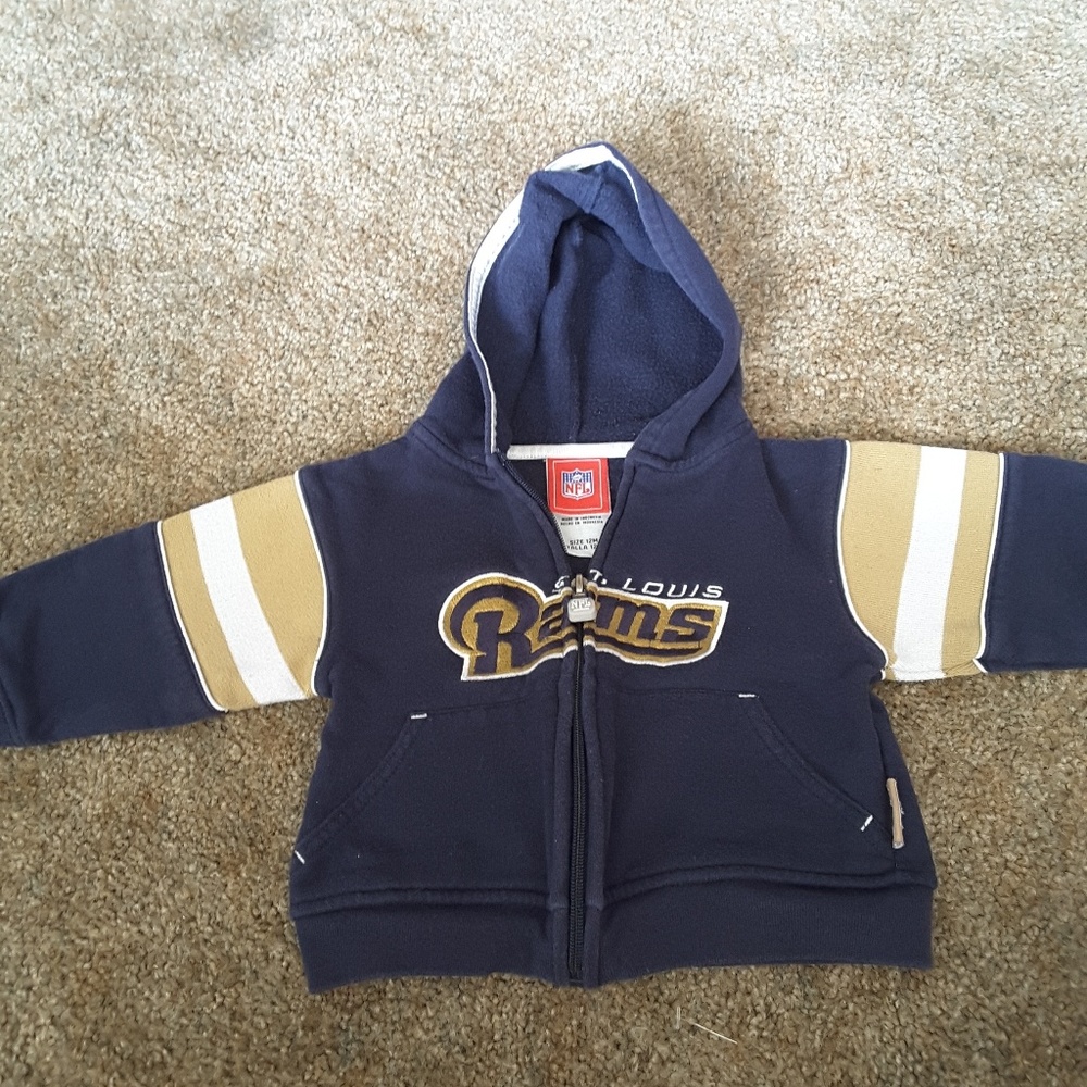 NFL ST. LOUIS RAMS blue hoodie jacket size 12 mos